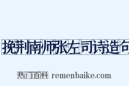 挽荆南师张左司诗造句是什么意思的图片